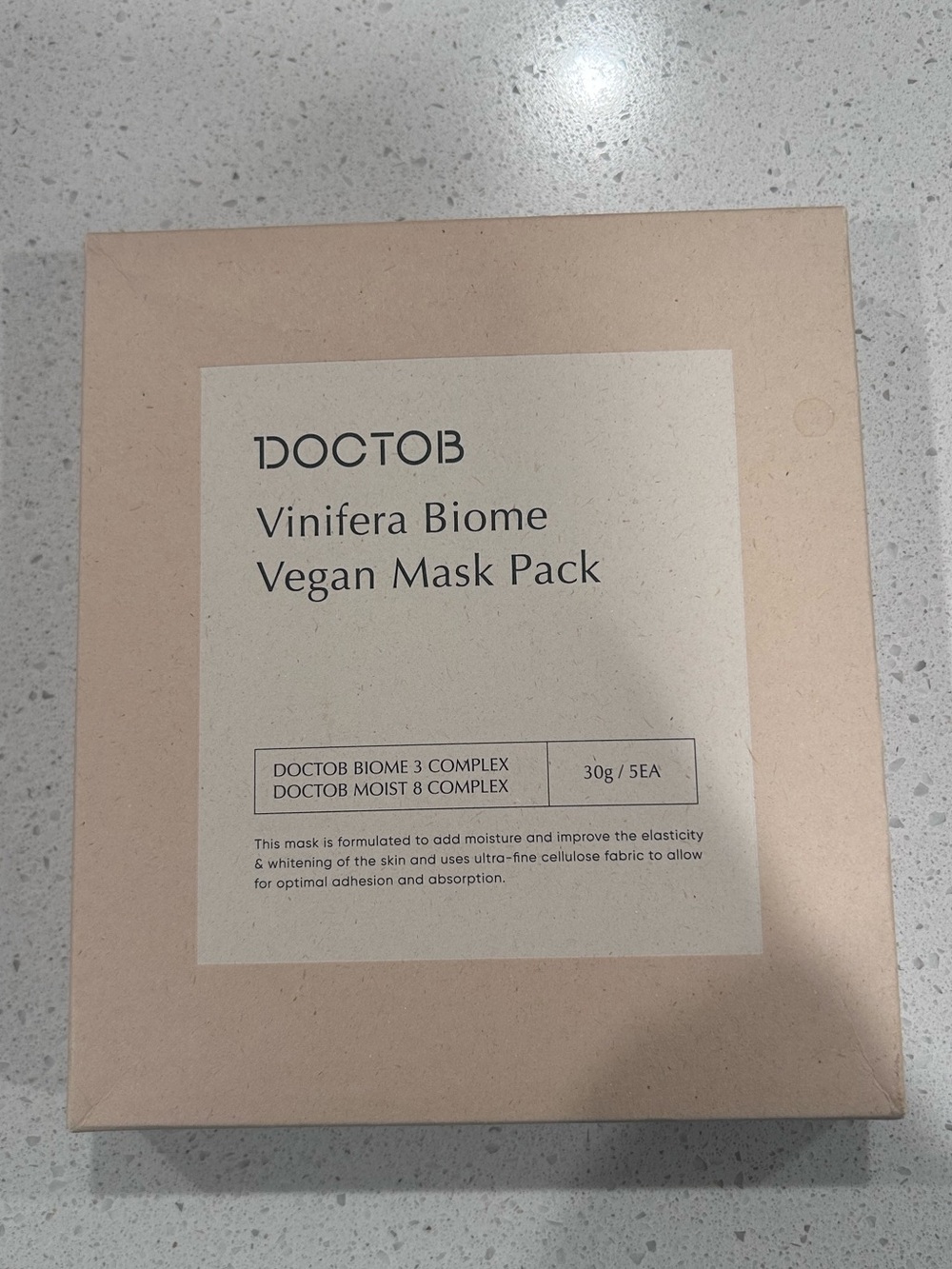 Doctob Vinifera Biome Vegan Mask Pack of 5 - Korean Face Masks